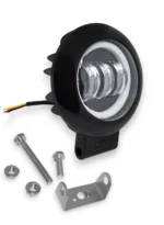 Світлодіодна балка (додаткова фара) 3 лінзи 90W З ДХО ангельським оком Біле світло метал - Зображення 8