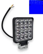 Світлодіодна додаткова фара Led Балка 12V 48W 16LED 85*85*19 мм Синій світ + СТРОБОСКОП