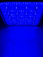 Світлодіодна додаткова фара Led Балка 12V 48W 16LED 85*85*19 мм Синій світ + СТРОБОСКОП - Зображення 8