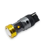 Світлодіодна лампа 7440 T20 W21W 72W 6 SMD 3838 Chip 12-24V з обманкою Жовта