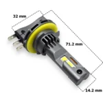 Автомобільні світлодіодні лампи з цоколем H15 7035 + 3535 LED Chip 12V 70W 6500K з обманкою - Зображення 3