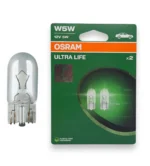Галогенная автолампа Osram W5W ULTRALIFE 2825ULT-02B блістер 12V 5W (дві лампи)