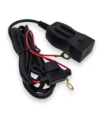 Зарядка на кермо для мотоцикла зі швидкою зарядкою USB+Type-C+Вольтметр 60W з кнопкою перемикача - Зображення 5