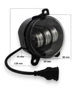 Світлодіодна противотуманная балка, додаткова фара Led кругла ВАЗ 2170, 2171, 2172, 2173 Priora, Газель - Зображення 6