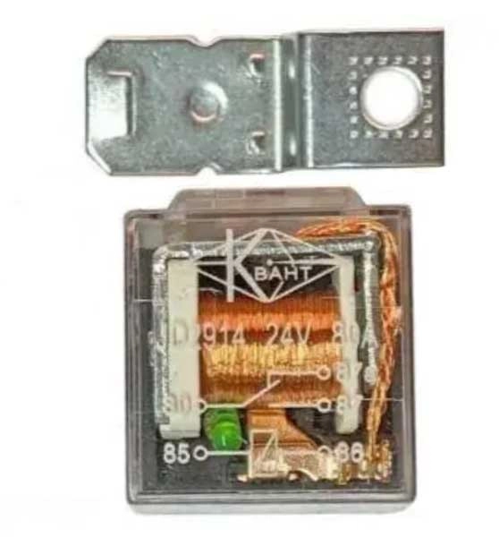 6708763177_rele-4-kontakti Реле 4 контакти 80A 24V з кронштейном - Зображення 1