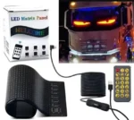 Гнучка LED панель екран на скло 92*374 мм USB Очі, що світяться, анімація, текст, картинка
