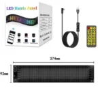 Гнучка LED панель екран на скло 92*374 мм USB Очі, що світяться, анімація, текст, картинка - Зображення 3