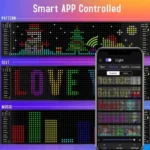 Гнучка LED панель екран на скло 120*595 мм USB Очі, що світяться, анімація, текст, картинка - Зображення 7