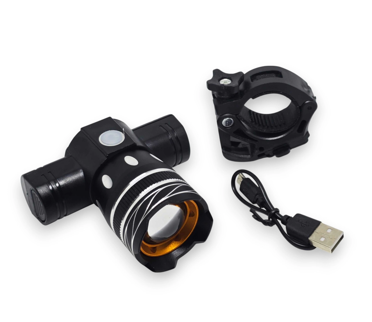 6712883440_led-velofara-perednya LED велофара передня акумуляторна. Велосипед фари ліхтарик. Ліхтар для велосипеда Zoom ER45 - Зображення 1