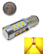 Світлодіодна лампа з цоколем BAY15d P21W/5 1157 12SMD 5630 + CREE XPE 12V Жовте світло