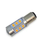 Світлодіодна лампа з цоколем BAY15d P21W/5 1157 12SMD 5630 + CREE XPE 12V Жовте світло - Зображення 2