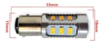 Світлодіодна лампа з цоколем BAY15d P21W/5 1157 12SMD 5630 + CREE XPE 12V Жовте світло - Зображення 8