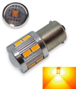 Світлодіодна лампа з цоколем 1156 BA15s PY21W 12 SMD 5630 + 1 CREE 12V Жовте світло