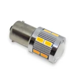 Світлодіодна лампа з цоколем 1156 BA15s PY21W 12 SMD 5630 + 1 CREE 12V Жовте світло - Зображення 5