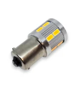 Світлодіодна лампа з цоколем 1156 BA15s PY21W 12 SMD 5630 + 1 CREE 12V Жовте світло - Зображення 3