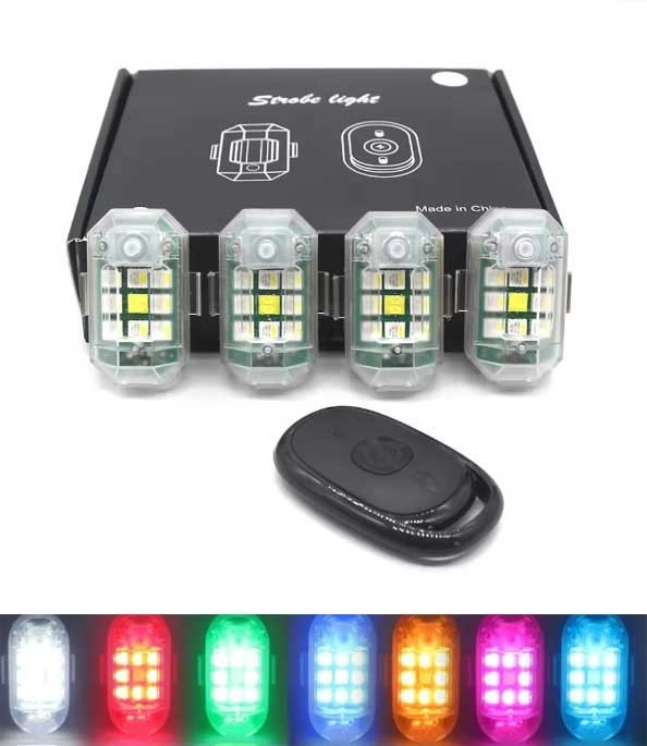 6742070445_svitlodiodni-lihtari-scho Світлодіодні ліхтарі, що попереджають стробоскоп, бездротова лампа для велосипедів і мотоциклів RGB на магніті - Зображення 1