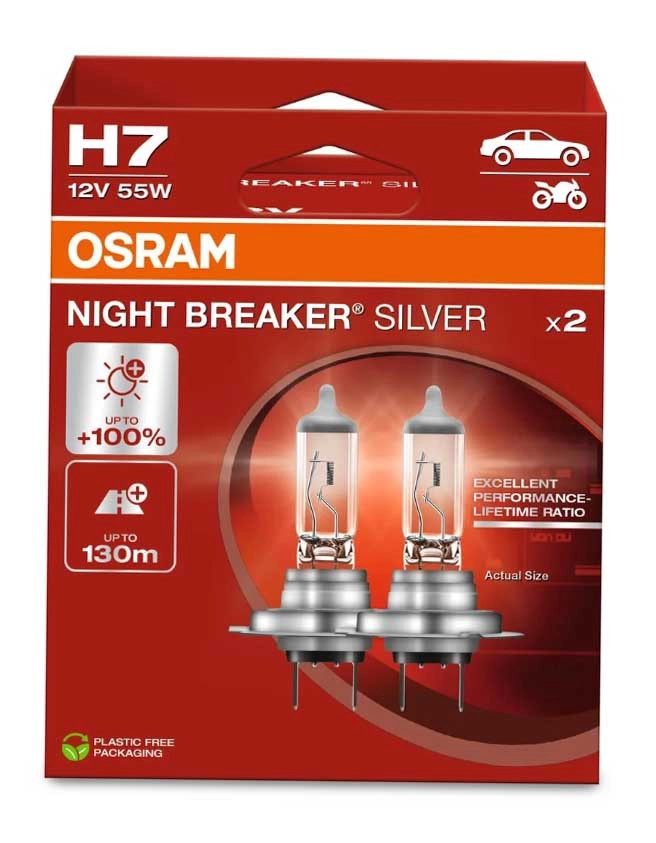 6750387107_galogenna-lampa-osram Галогенна лампа OSRAM H7 Night Breaker Silver 64210NBS-2HB +100% компл. - Зображення 1