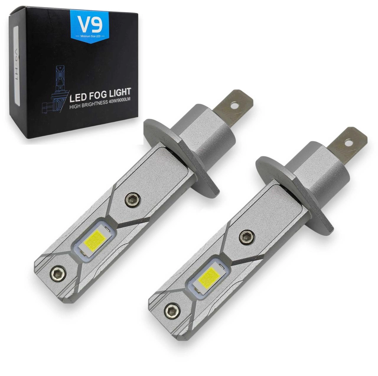 6779999853_avtomobilni-svitlodiodni-lampi Автомобільні світлодіодні лампи з цоколем H1, модель V9 12 SMD 50W 12-24V 6000K - Зображення 1