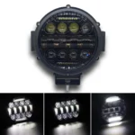 Светодиодная Led фара 7 дюймов Комбинированная Габарит ДХВ 90W 12-24V (16х18х6см) Металл