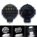 Светодиодная Led фара 7 дюймов Комбинированная Габарит ДХВ 90W 12-24V (16х18х6см) Металл - Зображення 7