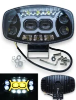 Світлодіодна балка фара 75W Білий Жовте світло + Жовтий ГАБАРИТ Метал Овал