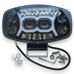 Світлодіодна балка фара 75W Білий Жовте світло + Жовтий ГАБАРИТ Метал Овал - Зображення 4