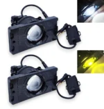 Двоколірні протитуманні фари Led ПТФ з лінзою ВАЗ 2110, 2111, 2112, 2114, 2115 Лада Десятка Біле Жовте світло