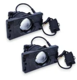 Двоколірні протитуманні фари Led ПТФ з лінзою ВАЗ 2110, 2111, 2112, 2114, 2115 Лада Десятка Біле Жовте світло - Зображення 10