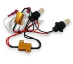 Світлодіодна двокольорова лампа T15 W16W W2.1x9.5d 51SMD 3014 DUO COLOR 12V Білий Жовтий комплект - Зображення 2