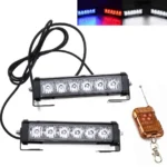Світлодіодна балка (стробоскоп фара) Денні ходові вогні-стробоскопи, 36W, червоний-синій-білий, з пультом метал