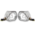 Маска для біксенонових лінз 3" YT-61 BMW Sport LED габарит поворот Білий Жовтий комплект - Зображення 2