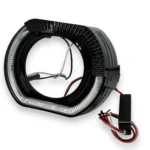 Маска для лінз 2.5 дюйма BMW Sport black style з ангельськими очима Чорна Біле світло комплект - Зображення 8