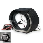 Маска для лінз 2.5 дюйма BMW Sport black style з ангельськими очима Чорна Біле світло комплект - Зображення 9