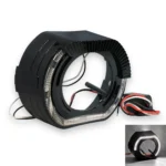 Маска для лінз 2.5 дюйма BMW Sport black style з ангельськими очима Чорна Біле світло комплект - Зображення 2