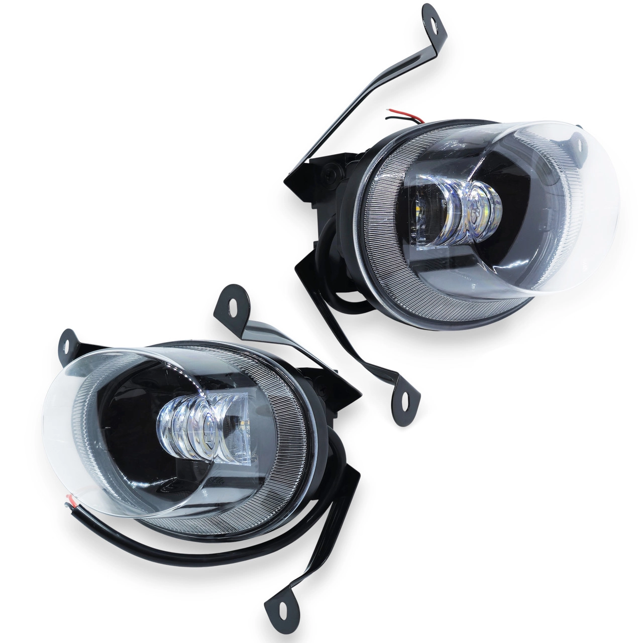 6933370021_dvokolirni-svitlodiodni-protitumanni Двоколірні світлодіодні протитуманні фари ПТФ Chevrolet Aveo T250 60W 4 лінзи Шевроле Авео Біле Жовте світло - Зображення 1