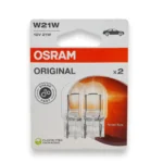 Галогенна лампа Osram W21W ORIGINAL 12V 7505-BLI2 - Зображення 3