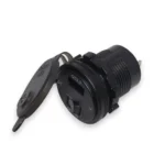 Автомобільний зарядний пристрій USB QC 3.0 12-24V врізна з Вольтметром та кнопкою Червоний дісплей