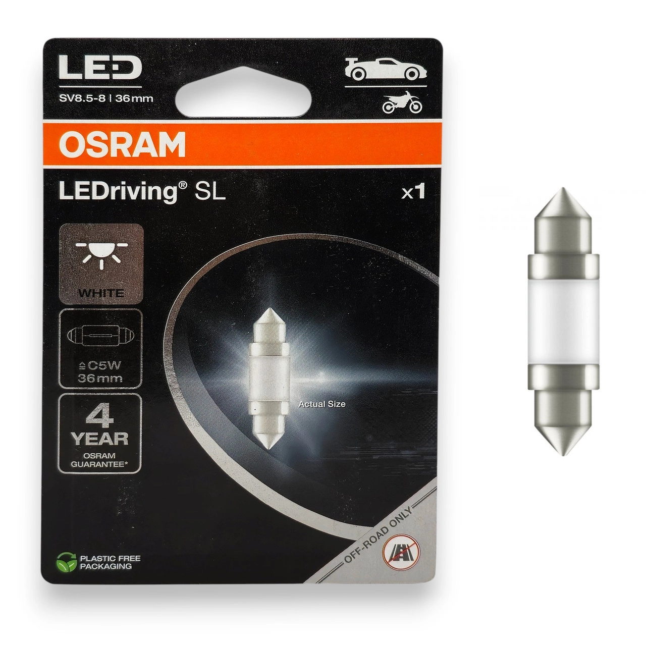 6975022360_svitlodiodna-led-lampa Світлодіодна (LED) лампа OSRAM C5W LEDriving 6418DWP-01B 12V 0.6W 36mm - Зображення 1
