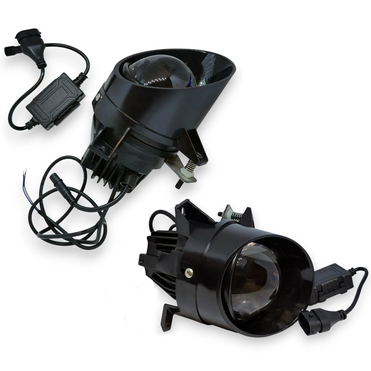 6981396295_dvokolirni-protitumanni-fari Двоколірні протитуманні фари BI-LED ПТФ 3" AUDI A4 A6 S5 Volkswagen Passat CC Білий Жовтий - Зображення 1