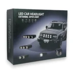 Двоколірні світлодіодні додаткові фари з RGB габаритом LED Lens Mini 12-80V 30W Ближне Дальне Білий Жовтий - Зображення 10