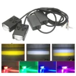 Двоколірні світлодіодні додаткові фари з RGB габаритом LED Lens Mini 12-80V 30W Ближне Дальне Білий Жовтий - Зображення 9