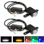 Двоколірні світлодіодні додаткові фари з RGB габаритом LED Lens Mini 12-80V 30W Ближне Дальне Білий Жовтий