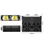 Двоколірні світлодіодні додаткові фари з RGB габаритом 2 LED Lens Mini 12-80V 90W Ближне Дальне Білий Жовтий - Зображення 6