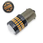 Світлодіодна лампа з цоколем 1156 BA15s PY21W 54 SMD 4014 12-24V з обманкою Жовте світло