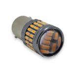 Світлодіодна лампа з цоколем 1156 BA15s PY21W 54 SMD 4014 12-24V з обманкою Жовте світло - Зображення 4