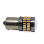 Світлодіодна лампа з цоколем 1156 BA15s PY21W 54 SMD 4014 12-24V з обманкою Жовте світло - Зображення 5