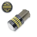 Світлодіодна лампа з цоколем 1156 BA15s PY21W 54 SMD 4014 12-24V з обманкою Біле світло цоколь зі зміщенням