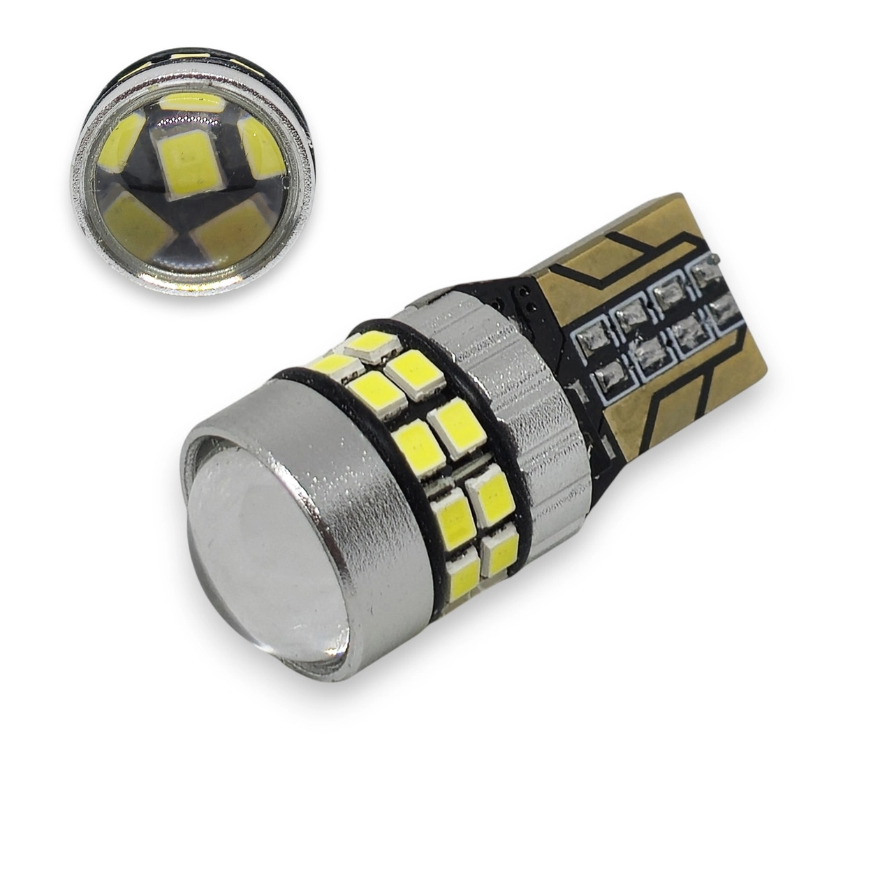 6988151749_svitlodiodna-lampa-t10 Світлодіодна лампа Т10 W5W 30SMD 2016 6000K 12-24V Біле світло з обманкою - Зображення 1