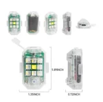 Світлодіодні попереджувальні стробоскоп ліхтарі для авто, велосипедів і мотоциклів RGB 4 шт. з пультом - Зображення 2