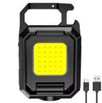 Ліхтарик тристоронній кишеньковий багатофункціональний із магнітом, карабіном і відкривачкою ліхтарик-брелок - Зображення 4